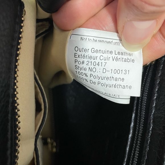 Black leather Danier shoulder purse - Picture 7 of 7